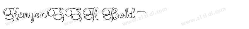 KenyonSSK Bold字体转换